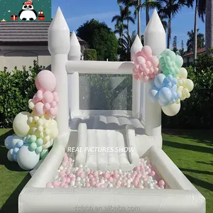 Harga pabrik grosir balon pernikahan putih Bouncy House trampolin Castle Booth tenda sewa untuk pesta pernikahan