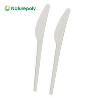 Ensemble d'ustensiles biodégradables jetables en PLA, Kit de couverts écologiques de 6 pouces, vente en gros, pièces