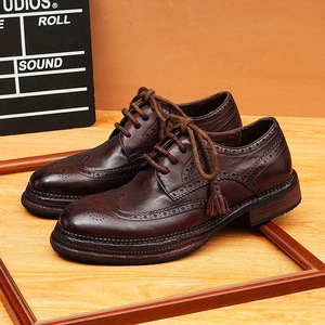 Chaussures décontractées pour hommes de qualité supérieure, chaussures en cuir pour hommes de style italien, talon surélevé, chaussures en cuir tendance - Product Image 3
