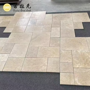 Baldosas de Piedra Caliza Beige Premium con Patrón Francés, Adoquines de Piedra Natural para Paisajismo, Borde de Piscina, Patio y Camino - Product Image 5