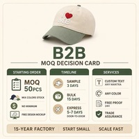 Gorra de Béisbol Bordada Personalizada con 'I Heart ME', Gorra 3D Puff Estilo Dad Hat, Dos Tonos, Autorealización, Ajustable, Venta al Por Mayor, OEM, MOQ Bajo