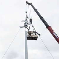220V AC 10kw triphasé X Type éolienne à axe vertical à faible bruit utilisation industrielle puissance nominale 10000W