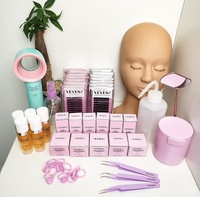 Kit d'entraînement et d'exercice pour cils VEYES, ensemble de têtes de mannequin pour maquillage, kits d'extension de cils individuels à marque privée