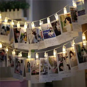 30Led Led Photo Clips Chuỗi Ánh Sáng 12FT Ấm Trắng Wedding Party Trang Trí Nội Thất Treo Hình Ảnh Trong Nhà Tiên Lights Chuỗi