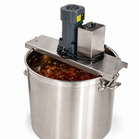 Marmite à grande capacité avec agitateur en acier inoxydable pour bouillon de os, soupes, restauration, équipement de cuisine professionnel, fournisseur