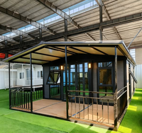 Luxe 20ft Uitbreidbare Container Huis 2 Slaapkamer Moderne Oma Flat Trailer Met Snelle Installatie Stalen Constructie