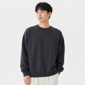 เสื้อสเวตเชิ้ตคอกลมทรงโอเวอร์ไซส์สำหรับผู้ชาย ผ้าถักเนื้อหนา ใส่สบาย เหมาะสำหรับฤดูใบไม้ร่วงและฤดูหนาว - Product Image 3