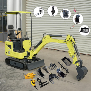 Sản phẩm hot Euro 5 DIESEL 1 tấn máy xúc nhỏ trang trại bánh xích Mini Bagger sông NẠO VÉT tất cả các địa hình thủy lực nhỏ Digger - Product Image 1