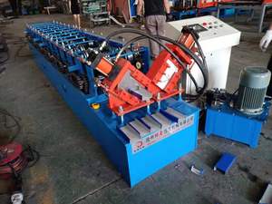 Personnalisé <span class=keywords><strong>U</strong></span> C Angle Métal Goujon Canal Piste Cloison Sèche Profil Lumière Quille Rouleau Formant La Machine c purlin formant la machine - Product Image 2