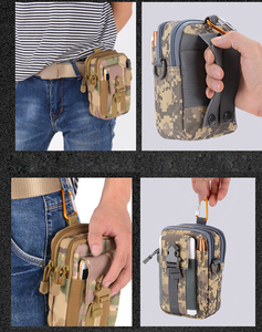 Sac banane tactique Molle pour homme, petit sac de taille, pochette de course, sacs de voyage et de camping, dos souple - Product Image 5