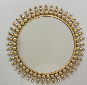 SWT Contemporary Decorative Wall <strong>Mirror</strong> with Round Metal Ball Shape Glass Material Gold <strong>Frame</strong> 4mm <strong>Silver</strong> <strong>Mirror</strong> - Product Image 5