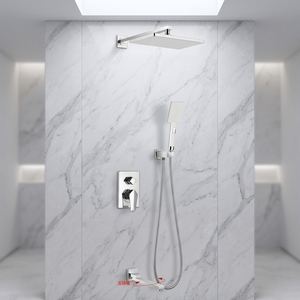 Miscelatore <span class=keywords><strong>Doccia</strong></span> Termostatico a Tre Funzioni in <span class=keywords><strong>Acciaio</strong></span> <span class=keywords><strong>Inox</strong></span> Cromato di Alta Qualità con Tre Maniglie per Bagno, Vendita Promozionale - Product Image 1