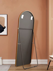 Vendita calda forma ad arco dorato struttura in metallo a parete specchio a figura intera specchio da terra specchio da terra in piedi - Product Image 6