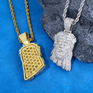 Colgante de Moissanita con Retrato Facial, Medallón Personalizado con Foto, Plata de Ley 925, VVS, Estilo Hip Hop, Brillante, Certificado GRA, Pasa Prueba de Diamante - Product Image 3