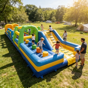 Château gonflable de haute qualité facile à dégonfler avec valve rapide pour la location commerciale Événements en plein air - Product Image 2