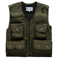 Gilet Cargo multi-poches pour hommes pour l'escalade tir photographie crochet pêcheur journaliste gilet de pêche gilet