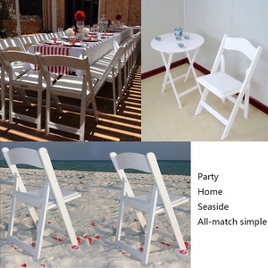 Chaise pliante personnalisée pour événements de mariage, chaises de jardin <span class=keywords><strong>Wimbledon</strong></span> en bois massif, chaise pliante <span class=keywords><strong>Wimbledon</strong></span> en résine blanche pour hôtel et extérieur - Product Image 4
