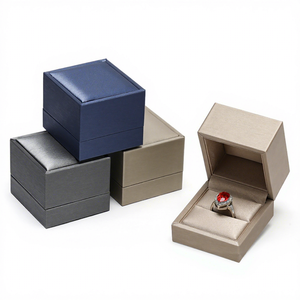 Caja de Joyería de Lujo Zebo al Por Mayor, Empaque de Joyería Personalizado de Cuero PU para Brazalete, Pendiente, Pulsera, Collar y Anillo - Product Image 2