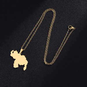 ファッションエスニックスタイルステンレススチールベネズエラマップペンダントネックレス幾何学的な男性と女性のカップルネックレス2024 - Product Image 6