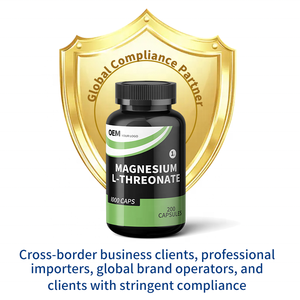 Cápsulas de L-Treonato de Magnesio (Cumple con las Normas de Varios Mercados) COA/Pruebas de Terceros, Estándares USP/UE para Operadores de Marcas Globales - Product Image 4