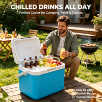 Glacière isotherme portable en plastique de 5 L avec conception étanche pour le camping, la conservation des boissons et du vin en extérieur - Écologique et réutilisable