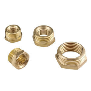 Réducteur pneumatique tout en cuivre, connecteur en cuivre 1/8\" 2/3\" 4\" 6\" 1\" filetage mâle vers filetage femelle, réducteur direct, état neuf - Product Image 2