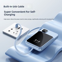 Power Bank Magnetik Plastik 10000mAh Ringkas Portabel Pengisian Cepat 22.5W