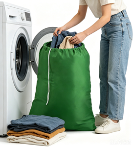 Nylon XL Laundry Bag Locking Drawstring Closure Large Bags Will Fit a Laundry <b>Basket</b> and Strong Enough - Product Image 4