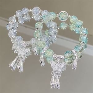 Fantasy Popcorn Cracked Crystal <b>Beads</b> <b>Bracelet</b> for Women Butterfly Charm Gradient Color Women Friendship <b>Bracelets</b> Jewelry Gift - Product Image 4