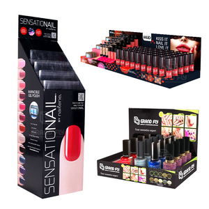 Tùy chỉnh sơn móng tay hiển thị các tông đứng bán lẻ mỹ phẩm PDQ truy cập giấy hiển thị hộp cửa hàng sóng giấy hiển thị giá - Product Image 2