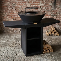 Nouveau produit - Barbecue multifonctionnel pour la fête des pères - Grill extérieur - Bois de chauffage - Acier au carbone durable - Table de cuisson extérieure