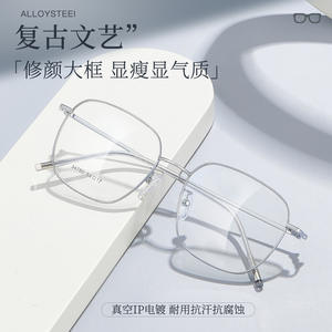 กรอบแว่นตาโลหะทรงสี่เหลี่ยม Voss รุ่น 34780 5417 กรอบเต็มแบบสวมใส่สบาย เลนส์อะคริลิกสำหรับทุกเพศ ผลิตที่ตานหยาง - Product Image 2