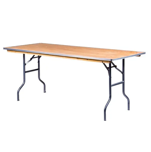 Mesas de Comedor Plegables Portátiles Rectangulares de Madera Contrachapada y Metal para Jardín, Patio, Balcón, Bodas, Fiestas, Banquetes y Eventos al Aire Libre - Product Image 3