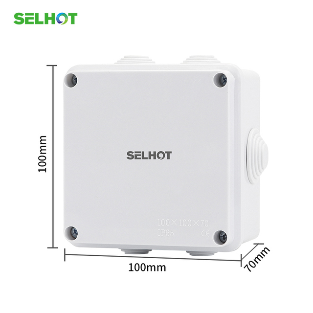 SELHOT SHQ3 Plastic Junction Box ABS Waterproof IP44/IP65  Waterproof Plastic Electric Junction Box for Outdoor