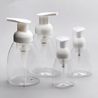 Bouteille Pompe Ronde Transparente 250ml 300ml pour Savon Liquide, Gel Douche, Nettoyant Visage, Mousse – Approvisionnement Direct Usine