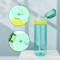 Bouteille d'eau d'hydratation Tritan de 750 ml, qualité assurée, étanche, écologique, unisexe, pour une utilisation mains libres et facile à boire