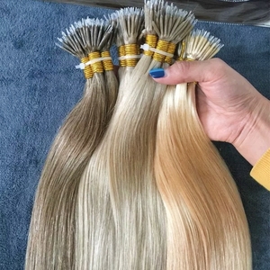 Extensiones de Cabello Nano Metálicas de Alta Calidad al por Mayor, 100g, Cabello Humano Ruso 100%, Super Double Drawn, Anillo Nano Invisible, para Uso en Salón - Product Image 1