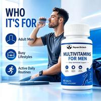 Comprimés multivitaminés et multiminéraux végétariens de marque privée pour hommes