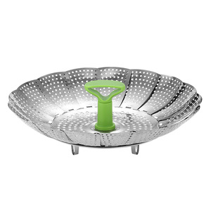 Stainless Steel Folding Steamer Rack Multi Functional Retractable With Handle For Steam Cooking And <b>Draining</b> - Product Image 5