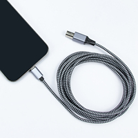 Kabel Printer USB B ke USB C 3 kaki, kabel USB B ke C nilon untuk MacBook Pro/Air, kabel MIDI cocok dengan Keyboard Piano Yamaha