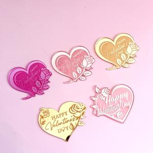 Décorations de cupcakes assorties en forme de rose et de cœur pour <span class=keywords><strong>la</strong></span> fête de <span class=keywords><strong>la</strong></span> Saint-Valentin, anniversaire, mariage, décoration de gâteau - Product Image 4