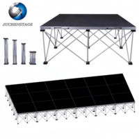 Scène à 4 pieds en aluminium à montage rapide |   Plateforme de scène modulaire portable avec marches pour spectacles en plein air