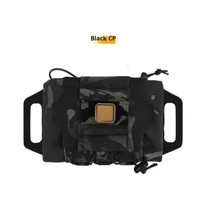 Outdoor Quick-Pull Nylon <span class=keywords><strong>Kit</strong></span> Médico Tático Durável Viagem Molle Acessório Saco Zipper Impermeável Montanhismo Cintura Bag - Product Image 4