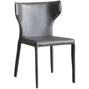 Sedia da pranzo in pelle da sella sedia e tavolo minimalista italiano moderno per uso domestico sedia con schienale da scrivania di design nordico