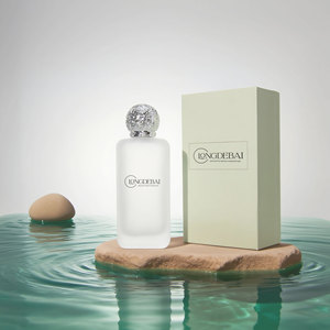 Rectangle Frosted White Large-capacity 25ml, 50ml, 100ml Perfume <b>Bottle</b> Glass Strap Custom <b>Box</b> - Product Image 3