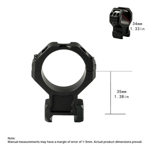 Anneaux de montage pour lunette BANGBANG 34 mm, hauteur centrale de 1,38 po, pour observation en extérieur (noir) - Product Image 4