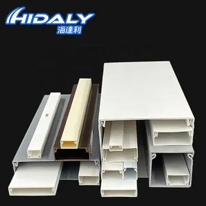 PVC Cable Trunking Fire-proof 30x10 mm in 0.80 mm thickness Electrical Insulation Network Different Size PVC Cable Trunking