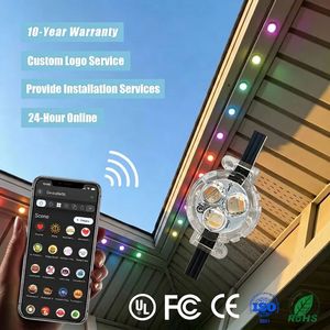 200ft 400ft Rgbw Color Changing Pixel Point Light Smart App Controller IP68 Permanent Outdoor Christmas <b>Holiday</b> <b>Lighting</b> - Product Image 1