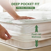 Protège-matelas imperméable en bambou AOSEN, style ajusté, respirant et rafraîchissant, taille complète/queen, pour la maison, certifié OEKO-TEX