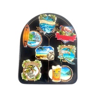 Aimant de réfrigérateur personnalisé Summer Vibes Surf Flamingo Beach Aimants en résine Aimants souvenirs de réfrigérateur